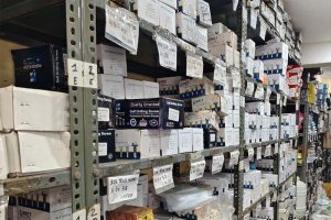 Organized Hardware Shelving